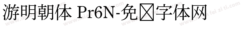 游明朝体 Pr6N字体转换